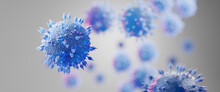 Macro Coronavirus(covid-19) Cell Delta Plus Variant. B.1.1.529 Omicron L452R.COVID 19 Delta Plus Variant Sars Ncov 2 2021.Mutated Coronavirus SARS-CoV-2 Flu Disease Pandemic, 3D Render Illustration