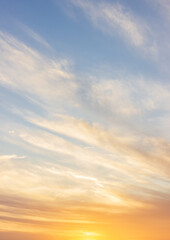 Wall Mural - sunset in the sky vertical