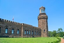 View Of The Navesink Lighthouse At Twin Lights State Historic Site.