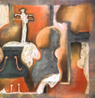 Geige, Illustration, orange