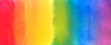 Fototapeta Tęcza - Watercolor Hand Painted Colorful Rainbow Set. Vector Pride