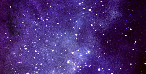 Wall Mural - vector cosmic illustration. beautiful colorful space background. watercolor cosmos