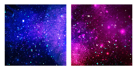 Wall Mural - vector cosmic illustration. beautiful colorful space background. watercolor cosmos