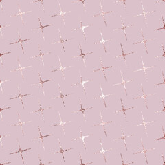 Wall Mural - Star seamless pattern. Stars background rose gold ​for print. Pink texture with effect marble metallic foil. Repeated pattern. Repeating  glam design. Modern glitter wallpaper, gift wrapper. Vector