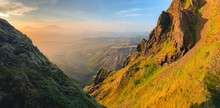 High Resolution Panorama Of The Highlands In Iceland In The Thorsmork Nature Preserve . High Quality Photo