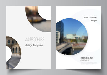 Wall Mural - vector layout of a4 cover mockups templates for brochure, flyer layout, booklet, cover design, book 