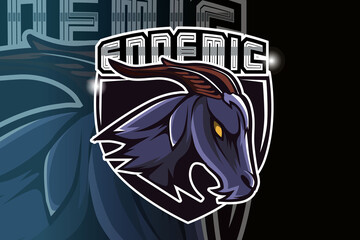 Wall Mural - goat gaming logo vector