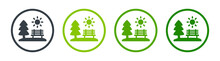 Park Icon Set In Color Design Vector Illustration.