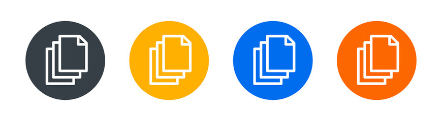 Leinwandbilder - Paper sheet icon set. Vector illustration