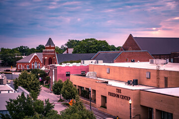 Rock hill south carolina downtown in the morning