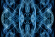 © kichigin19 - abstract graphics black blue fractal reflection symbol, design effect meditation background