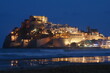 Peñiscola castle at night