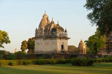 Wall Mural - .PRATAPESHWAR TEMPLE: Facade - South East View, Western Group, Khajuraho, Madhya Pradesh, India, UNESCO World Heritage Site