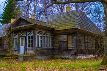 Wall Mural - old house country house in the woods, abandoned house, in the middle of the forest