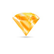 © Anton - Realistic shiny gold diamond on white background