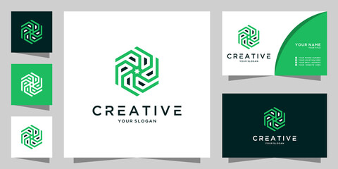 Wall Mural - Letter p creative logo icon design template