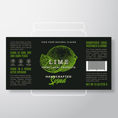 Wall Mural - handcrafted fruit spread or jam label template. abstract vector packaging design layout. modern typo