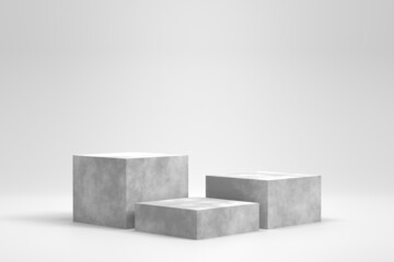 Wall Mural - product display design with cement texture. 3d rendering.