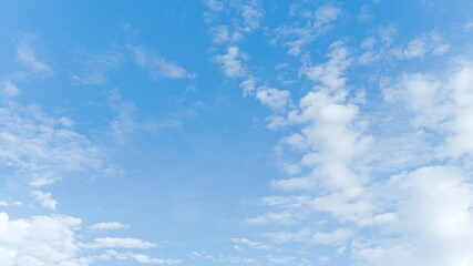 Canvas Print - BLUE SKY CLEAR beautiful cloud space weather beautiful blue sky glow cloud background Sky4K weather nature  sun Time lapse clouds 4k rolling cloud movie At the Japan Tokyo.