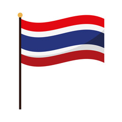 Wall Mural - thailand flag waving