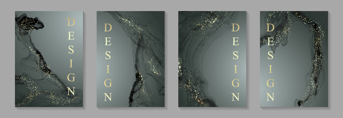 Wall Mural - modern watercolor background or elegant card design for birthday invite or wedding or menu with abst