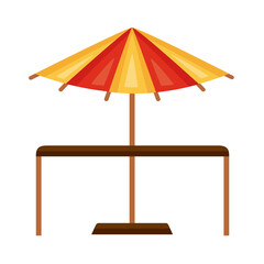 Poster - summer table with umbrella