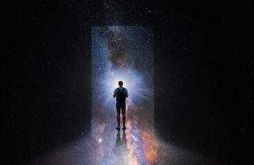 Wall Mural - man at the gates of the universe
