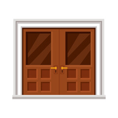 Poster - wood front door