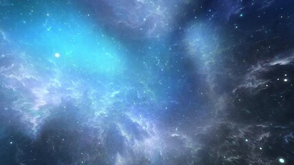 Wall Mural - Open space video footage. Space gas clouds. Cosmos neutral animation.