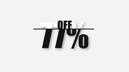 Aufkleber - Countdown from 0 to 80 percent off discount on a white background in flat design. Business, shop, producte sale. Modern flat design and minimalist. Motion graphic. 4k
