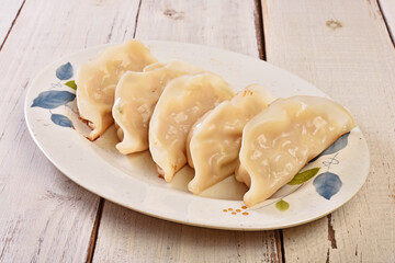 Wall Mural - Fried dumplings are one of the most popular delicacies in Taiwan  