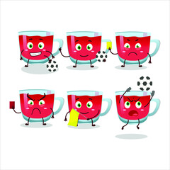 Canvas Print - Rooibos tea cartoon character working as a Football referee. Vector illustration