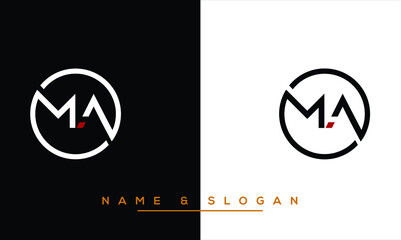 MA,  AM,  M,  A   Abstract Letters Logo Monogram