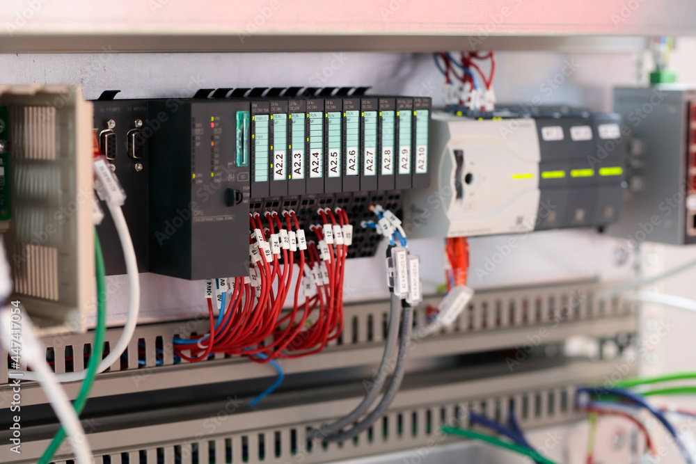 Automation Processor For Data Rack industrial PLC based automation system in a rack Stock Photo | Adobe Stock