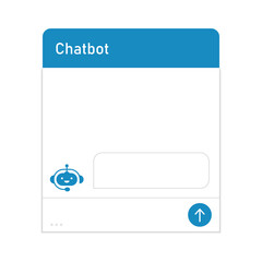Wall Mural - Chatbot and dialogue window. Mobile helper, contact us form, chat with the support service concept. Interface of the dialog box site for user support. Vector illustration on white background.