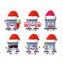 Poster - Santa Claus emoticons with chimney snow cartoon character