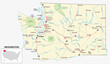 © lesniewski - road map of the US American State of washington