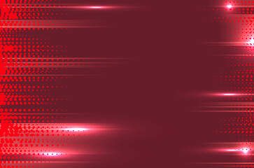 Wall Mural - abstract shiny red horizontal background with copy space