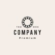 © gaga vastard - twelve people team work family hipster vintage logo vector icon illustration