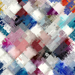 Fototapete - Vector image with imitation of grunge datamoshing texture.