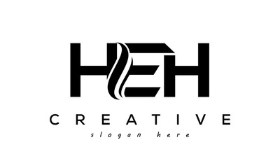 Letter HEH creative logo design vector	