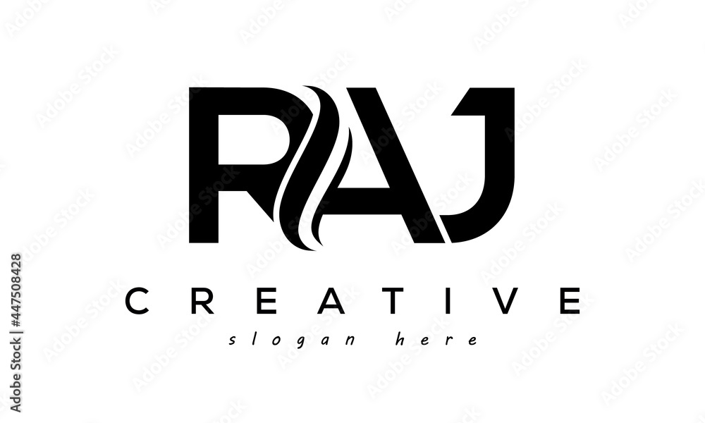 Letter RAJ creative logo design vector Stock Vector | Adobe Stock