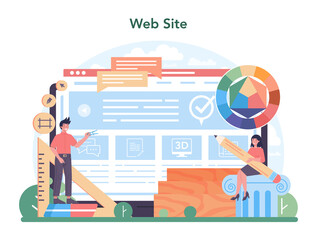 Wall Mural - architecture online service or platform. idea of building project