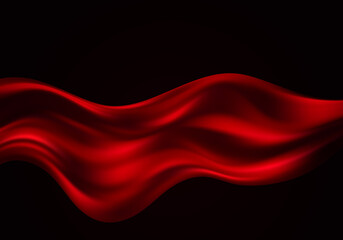 Wall Mural - Abstract vector background luxury red cloth or liquid wave