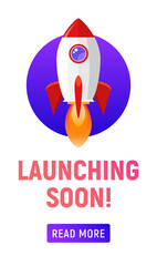 Wall Mural - Launching soon marketing store template. Coming soon announcement flyer banner.