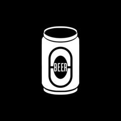 Poster - Beer can icon isolated on dark background 