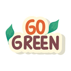 Canvas Print - label go green