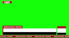 Breaking News - Lower Third Live Breaking News Green Screen And Seamless Looping
