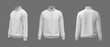 Blank raglan tracksuit jacket mockup, 3d illustration, 3d rendering