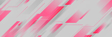 Grey And Pink Geometric Abstract Vector Banner Background